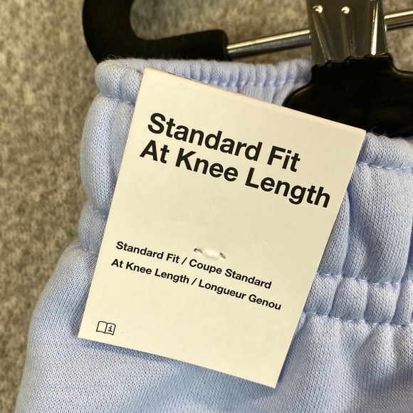 Nike athletic sweat shorts powder blue Med standard fit knee length athleisure - Picture 3 of 10